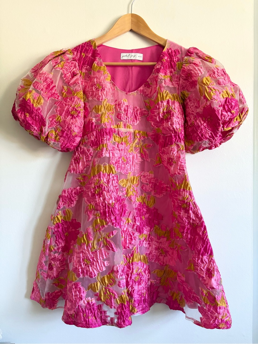 Petal + Pup Jordin Floral Puff Sleeve Mini Dress - Picture 3 of 7